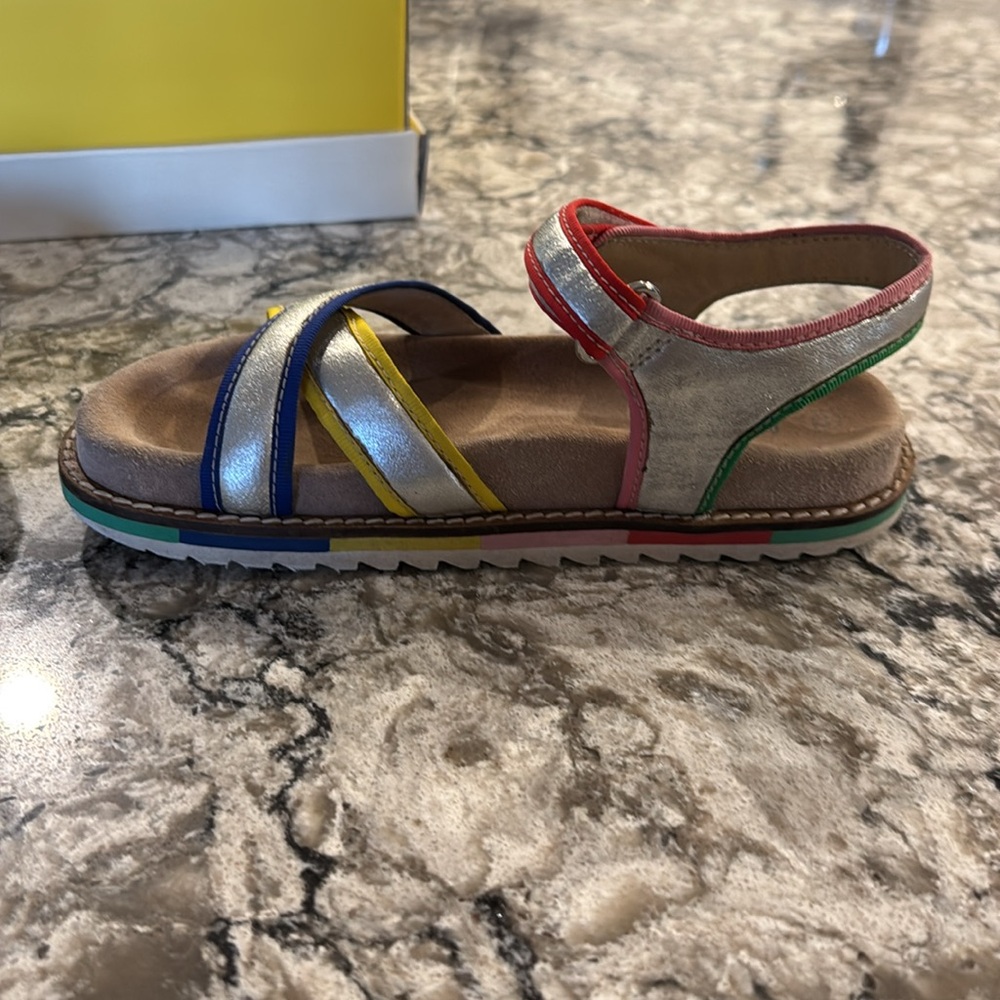Mini Boden Metallic Rainbow Sandals - Picture 6 of 8
